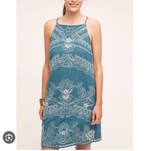 Anthropologie  Floreat 0 Broderie
Embroidered Halter Cotton Linen blend …